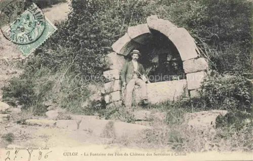 AK / Ansichtskarte Culoz Belley 01 Ain La Fontaine des Fees du Chateau des Sarrazins a Chatel