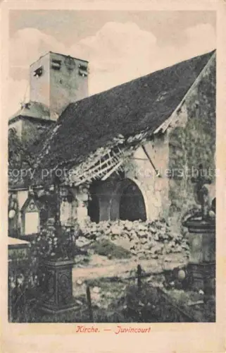 AK / Ansichtskarte Juvincourt-et-Damary LAON 02 Aisne Zerstoerte Kirche