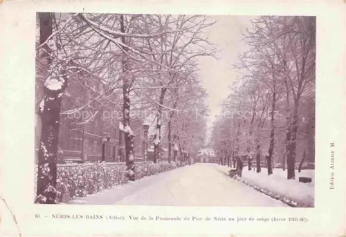 AK / Ansichtskarte Neris-les-Bains Montlucon 03 Allier Vue de la Promenade du Parc de Neris un jour de neige