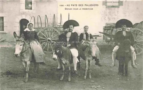 AK / Ansichtskarte Esel Donkey Ane Burro Asno Asino-- Oays des Paludiers 