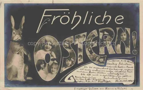 AK / Ansichtskarte Ostern Easter Paques Pasqua-- Hase Kinder 