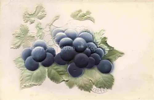 AK / Ansichtskarte Wein Wine Vin Vino-- Trauben Blau