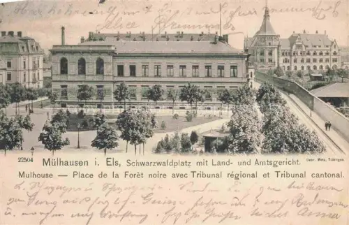 AK / Ansichtskarte MULHOUSE Muehlhausen 68 Haut-Rhin Place de la Forêt Noire et les Tribunals Schwarzwaldplatz Gerichtsgebaeude