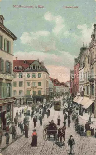 AK / Ansichtskarte Muelhausen Elsass Gaenseplatz