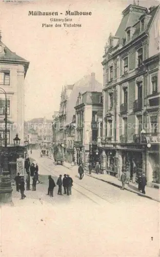 AK / Ansichtskarte Muelhausen Elsass Gaenseplatz Place des Victoires