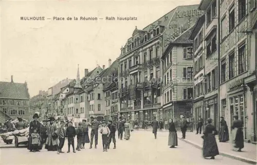AK / Ansichtskarte MULHOUSE Muehlhausen 68 Haut-Rhin Place de la Réunion Rathausplatz
