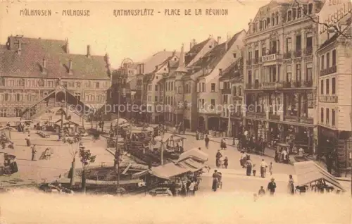 AK / Ansichtskarte MULHOUSE Muehlhausen 68 Haut-Rhin Place de la Réunion Rathausplatz