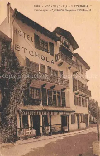 AK / Ansichtskarte Ascain BAYONNE 64 Pyrenees-Atlantiques Hôtel Etchola