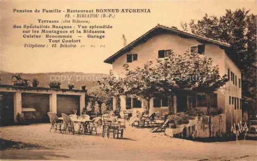 AK / Ansichtskarte Biriatou BAYONNE 64 Pyrenees-Atlantiques Pension de Famille Restaurant Bonnet Atchenia