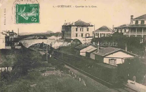 AK / Ansichtskarte Guethary Bayonne 64 Pyrenees-Atlantiques Quartier de la Gare Train