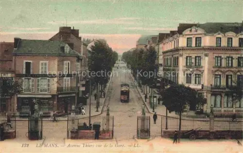 AK / Ansichtskarte LE MANS 72 Sarthe Avenue Thiers vue de la gare