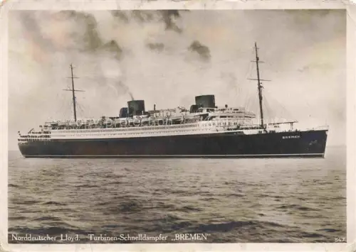 AK / Ansichtskarte Dampfer Oceanliner Norddeutsche Lloyd Turbinen Schnelldampfer BREMEN 