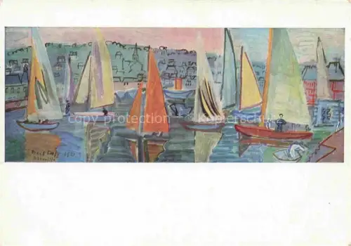 AK / Ansichtskarte DUFY Raoul Kuenstlerkarte Yachts at Deauville 