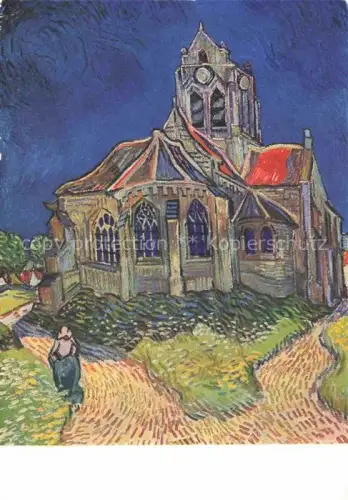 AK / Ansichtskarte GOGH van Vincent (1853-1890) Kuenstlerkarte Die Kirche von Auvers sur Oise