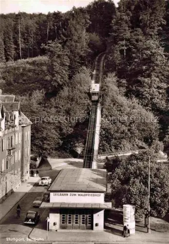 AK / Ansichtskarte Zahnradbahn Standseilbahn Furniculaire Rack Railway-- Stuttgart Seilbahn