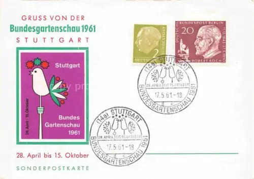 AK / Ansichtskarte BUGA Bundesgartenschau Stuttgart Vogel Sonderpostkarte