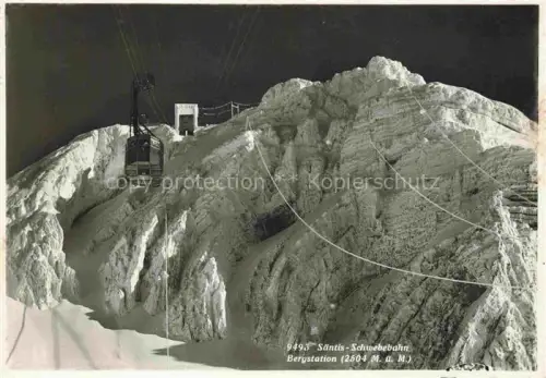 AK / Ansichtskarte Seilbahn Cable-Car Telepherique Saentis Schwebebahn Bergstation 