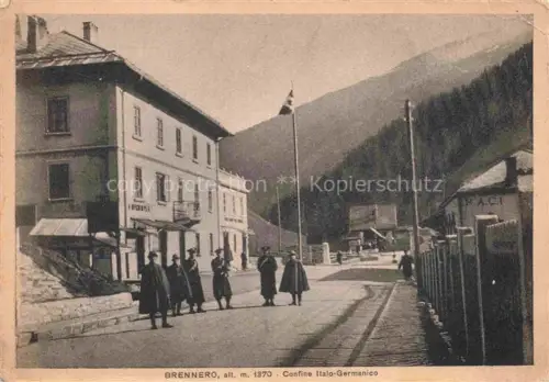AK / Ansichtskarte Grenze Douane Zoll Frontiere Border-- Brennero Italo Germanico
