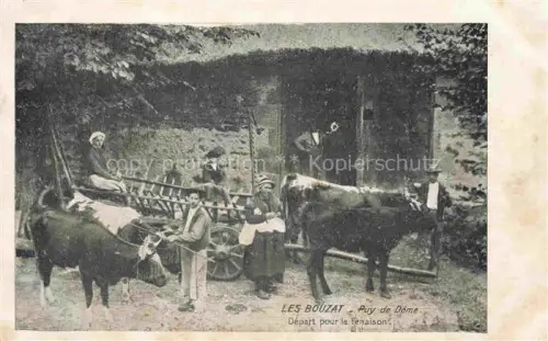 AK / Ansichtskarte Les Bouzat Bouzarat Bromont-Lamothe RIOM 63 Puy-de-Dome Départ pour la fenaison