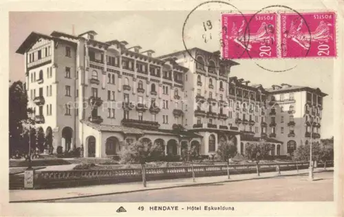 AK / Ansichtskarte HENDAYE 64 Pyrenees-Atlantiques Hôtel Eskualduna