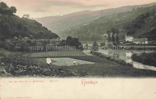 AK / Ansichtskarte HENDAYE 64 Pyrenees-Atlantiques Sur les rives de la Bidassoa