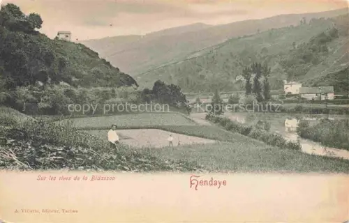 AK / Ansichtskarte HENDAYE 64 Pyrenees-Atlantiques Sur les rives de la Bidassoa