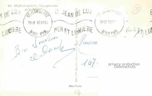 AK / Ansichtskarte SAINT-JEAN-DE-LUZ Bayonne 64 Pyrenees-Atlantiques Vue générale aérienne