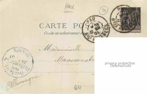 AK / Ansichtskarte PAU 64 Pyrenees-Atlantiques Entrée du château
