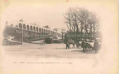 AK / Ansichtskarte PAU 64 Pyrenees-Atlantiques Avenue Léon-Say Sortie de la Gare