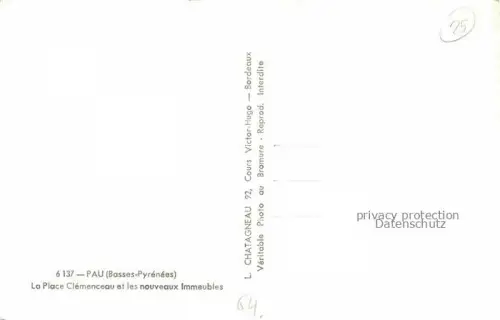 AK / Ansichtskarte PAU 64 Pyrenees-Atlantiques Place Clémenceau et les nouveaux immeubles
