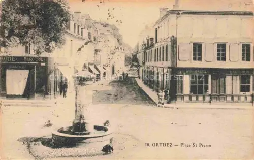 AK / Ansichtskarte Orthez PAU 64 Pyrenees-Atlantiques Place St. Pierre Fontaine