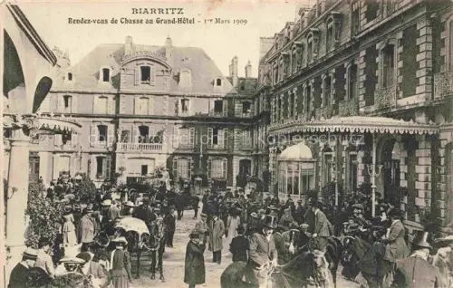 AK / Ansichtskarte BIARRITZ 64 Pyrenees Atlantiques Rendez-vous de Chasse au Grand-Hôtel