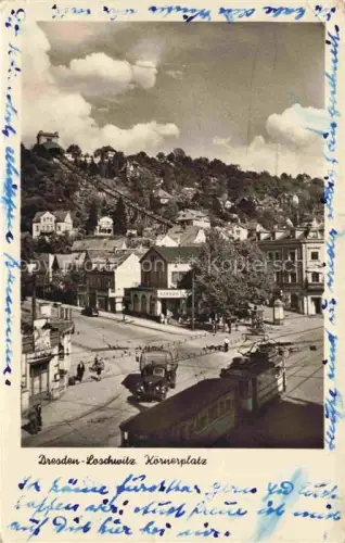 AK / Ansichtskarte Loschwitz DRESDEN Koernerplatz Strassenbahn