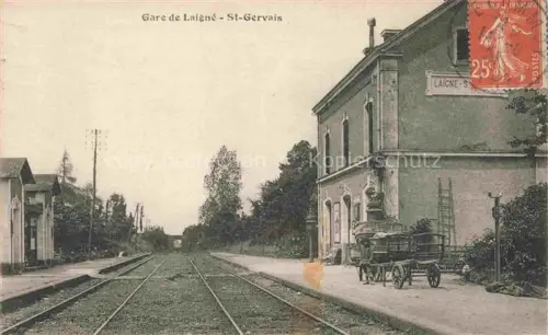 AK / Ansichtskarte St-Gervais-de-Vic MAMERS 72 Sarthe Gare de Laigné