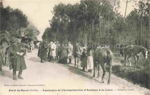 AK / Ansichtskarte Foret-de-Berce Jupilles 72 Sarthe Equipagés de Champchevrier d'Audigné et de Laire