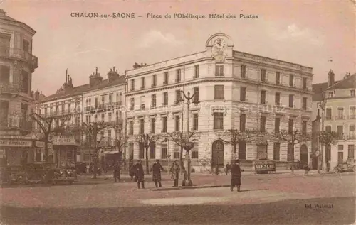 AK / Ansichtskarte CHALON-SUR-SAONE 71 Saone-et-Loire Place de l'Obélisque Hôtel des Postes