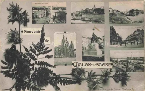 AK / Ansichtskarte CHALON-SUR-SAONE 71 Saone-et-Loire Place de l'Obélisque Hôpital Port Boulevard de la République Eglise Bâteaux