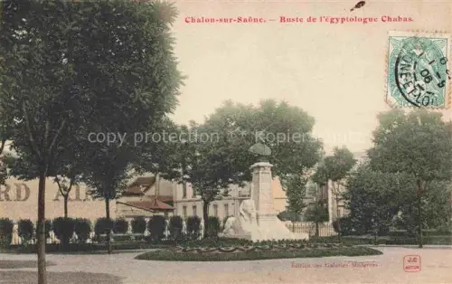 AK / Ansichtskarte CHALON-SUR-SAONE 71 Saone-et-Loire Buste de l'égyptologue Chabas