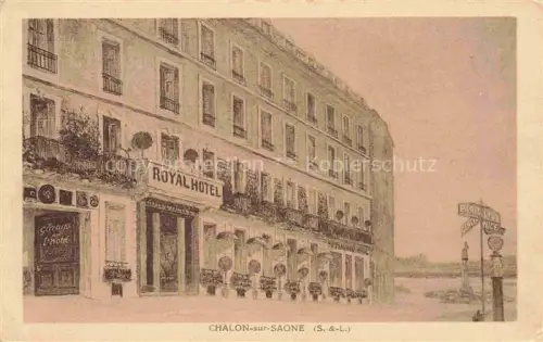 AK / Ansichtskarte CHALON-SUR-SAONE 71 Saone-et-Loire Royal Hotel Dessin Kuenstlerkarte