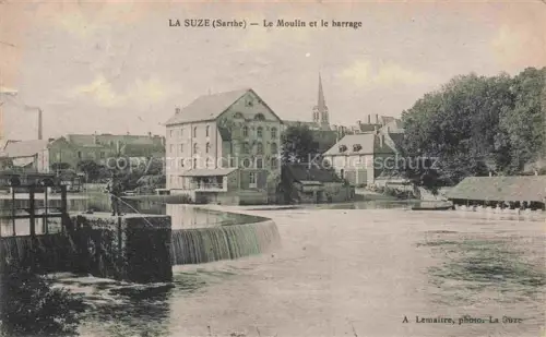 AK / Ansichtskarte La Suze-sur-Sarthe LA FLECHE 72 Sarthe Le moulin et le barrage