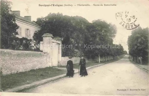 AK / Ansichtskarte Savigne-l Eveque Morteveille Route de Bonnétable