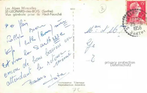 AK / Ansichtskarte St-Leonard-des-Bois Mamers 72 Sarthe Vue générale prise du Haut-Fourché