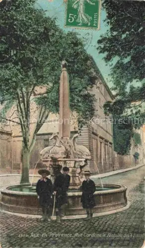 AK / Ansichtskarte AIX-EN-PROVENCE 13 Rue Cardinale Fontaine des 4 Dauphin