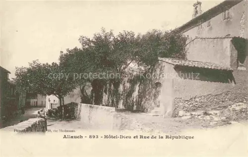 AK / Ansichtskarte Allauch Marseille 13 Bouches-du-Rhone Hotel Dieu et Rue de la Republique