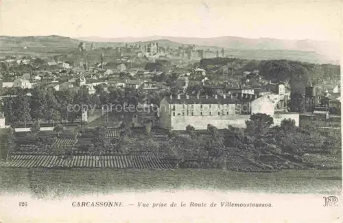AK / Ansichtskarte CARCAssONNE 11 Aude Vue prise de la Route de Villemoustaussou