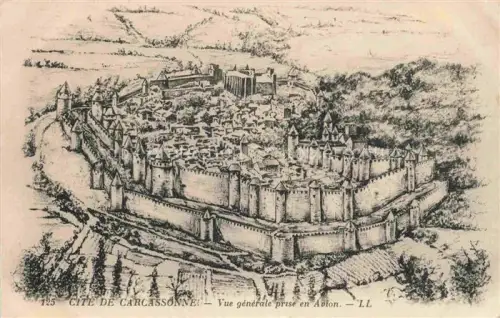 AK / Ansichtskarte CARCAssONNE 11 Aude Vue generale prise en Avion