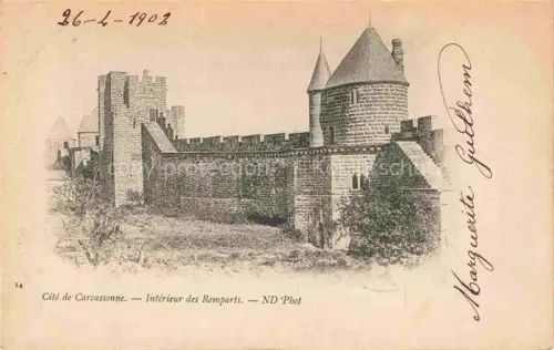 AK / Ansichtskarte CARCAssONNE 11 Aude Interieur des Remparts