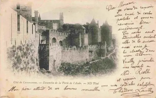 AK / Ansichtskarte CARCAssONNE 11 Aude Ensemble de la Porte de l'Aude