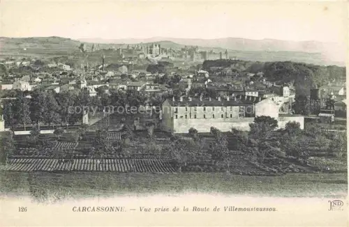 AK / Ansichtskarte CARCAssONNE 11 Aude Vue prise de la Route de Villemoustaussou