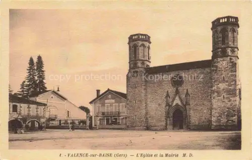 AK / Ansichtskarte Valence-sur-Baise CONDOM 32 Gers Eglise et la Mairie